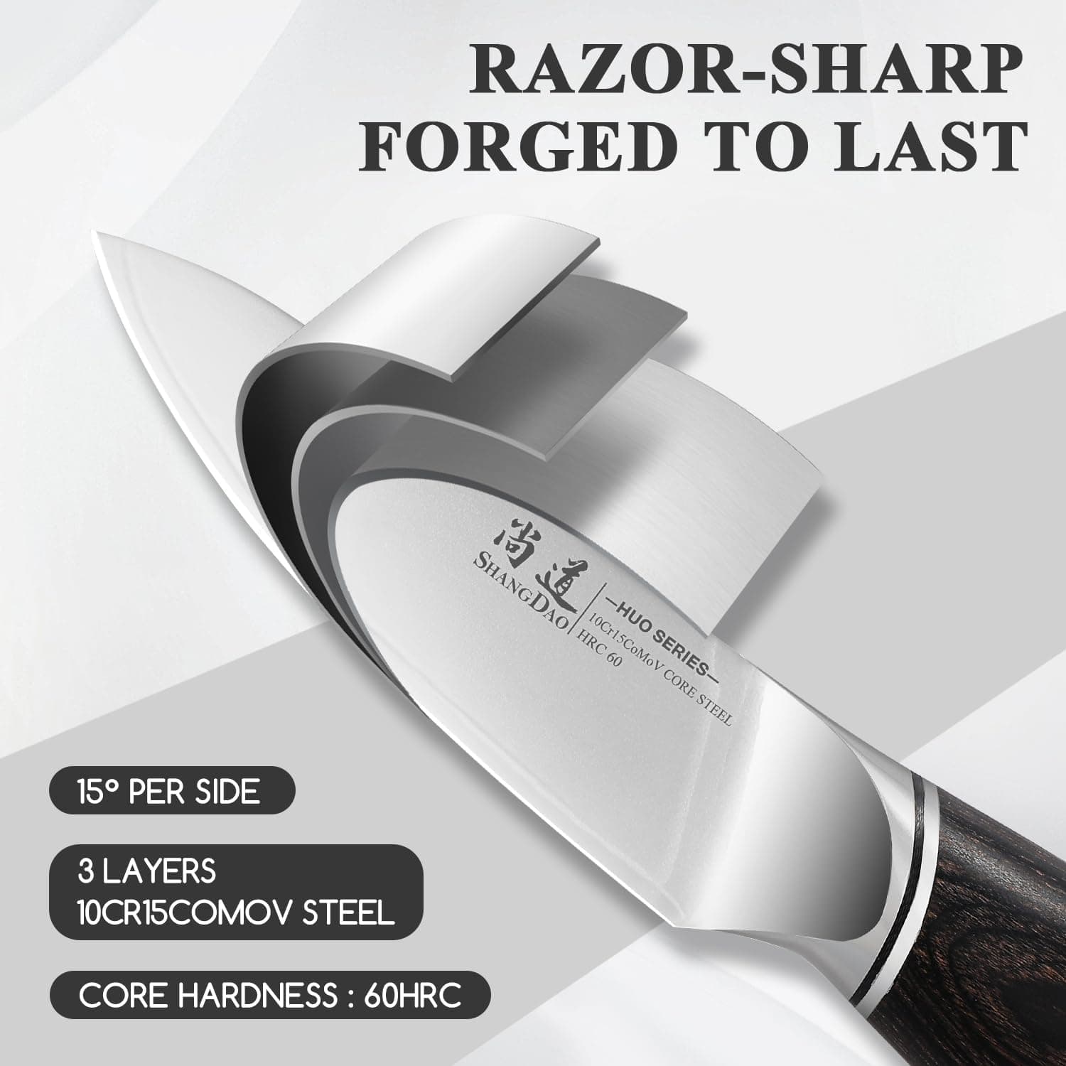 SHANGDAO 3.7 inch VG10 paring knife with pakkawood handle
